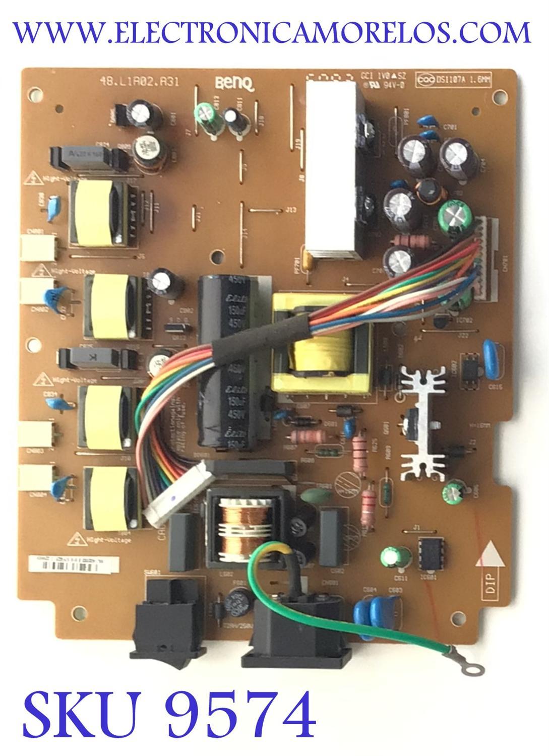 FUENTE PARA MONITOR HP / NUMERO DE PARTE 55L1A02003 / 48.L1A02.A31 / NUMERO DE PANEL LTM190E4-L02 / MODELO HSTND-2B01